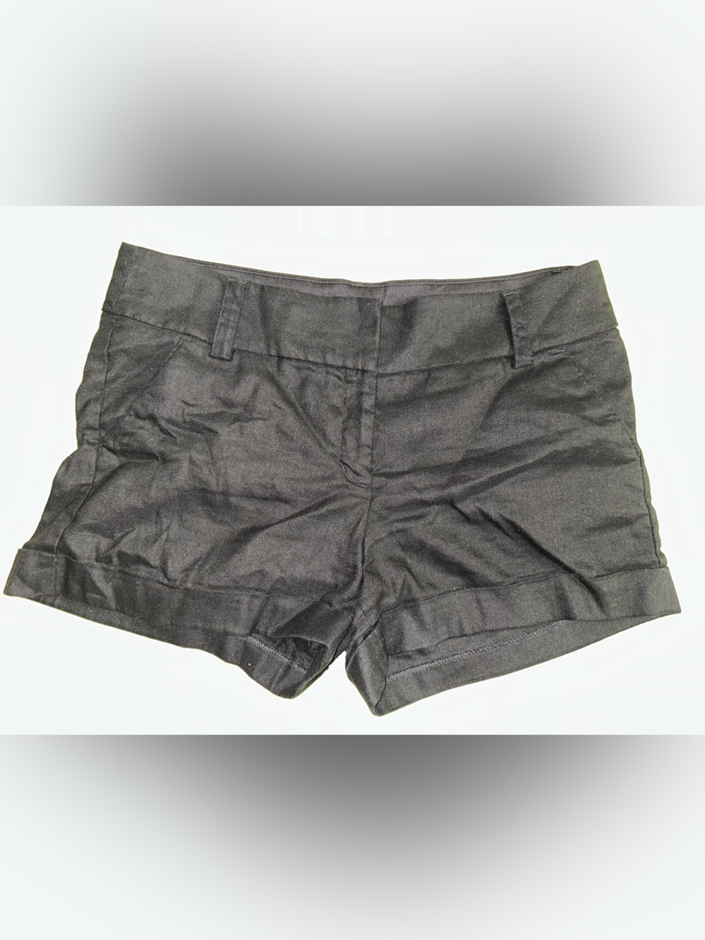 Express Black Linen Blend Shorts - 10 - Picture 2 of 7
